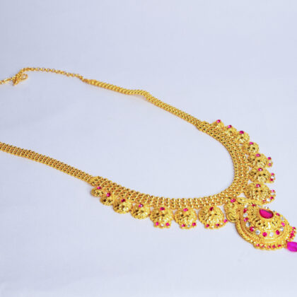Gold Plated premium Ganesh Kanthi har