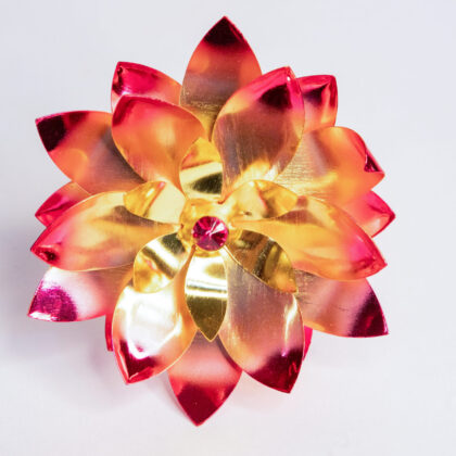 Gold Plated Kamal Flower For Ganpati Bappa Large`