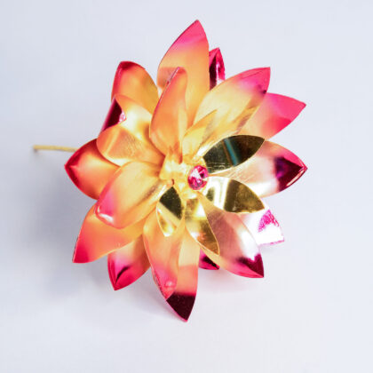 Gold Plated Kamal Flower For Ganpati Bappa medium