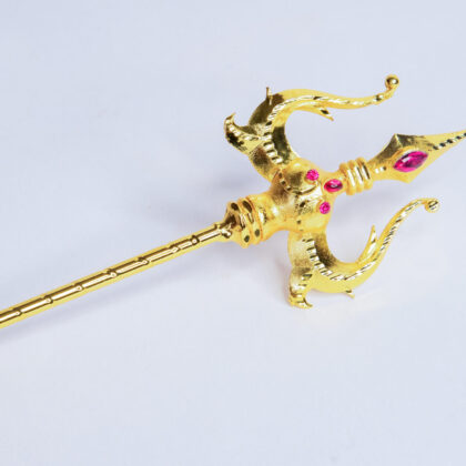 Gold Plated Ganesh Trishul 26cm