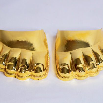 Gold Plated Ganesh Charan