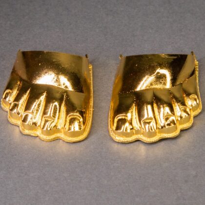 Gold Plated Ganesh Charan 6*6cm