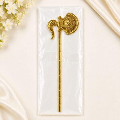 Gold Plated Ganesh Parshu 7.5 inch
