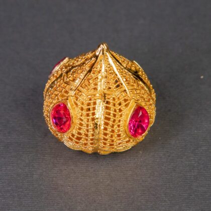 Gold Plated Modak - Gold & Pink