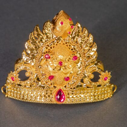 Gold Plated Premium Mukut 2.5 Inch