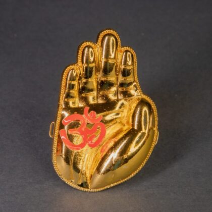 Gold Plated Ganesha Om Aashirvad Hath 1.5inch