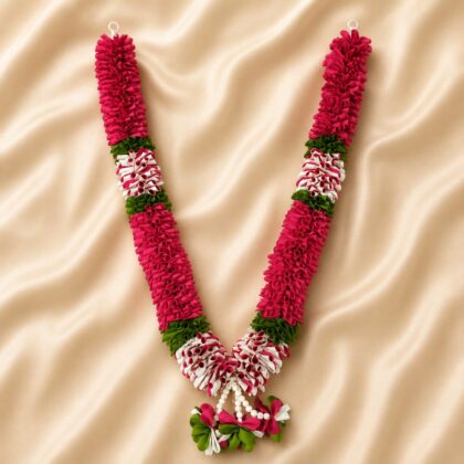 Ganpati arificial pink Har for 1 to 2ft idol