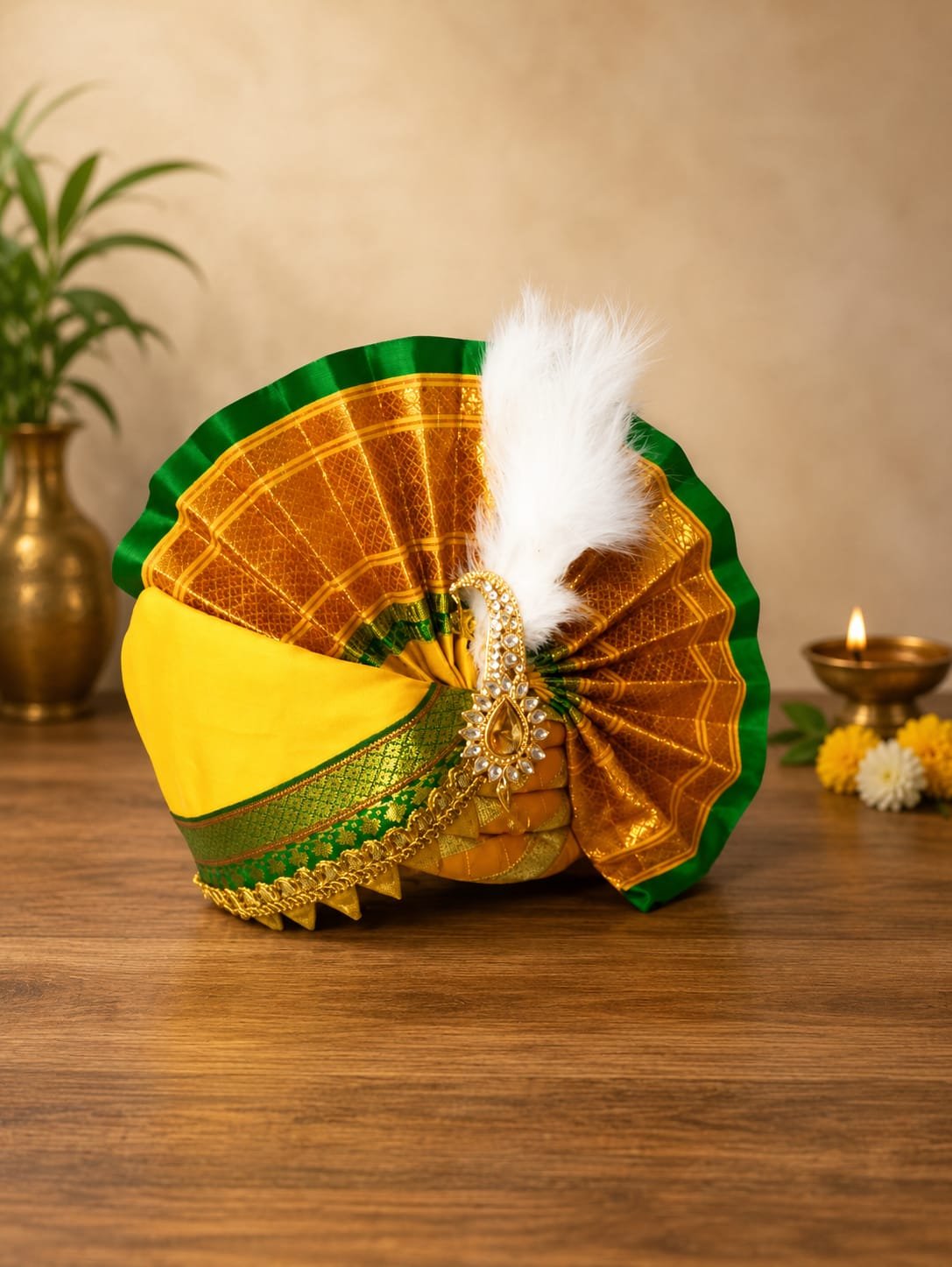 Adjustable Ganpati pheta for 1ft to 1.5ft