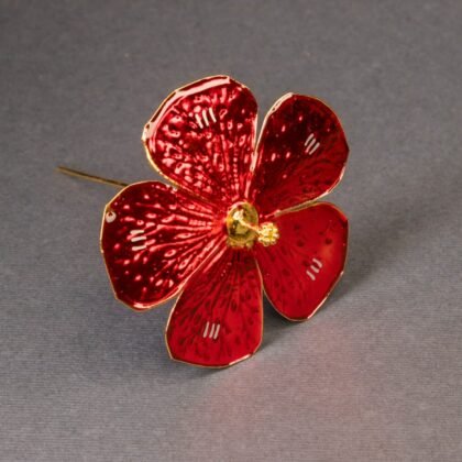 Gold Plated Jaswand Flower