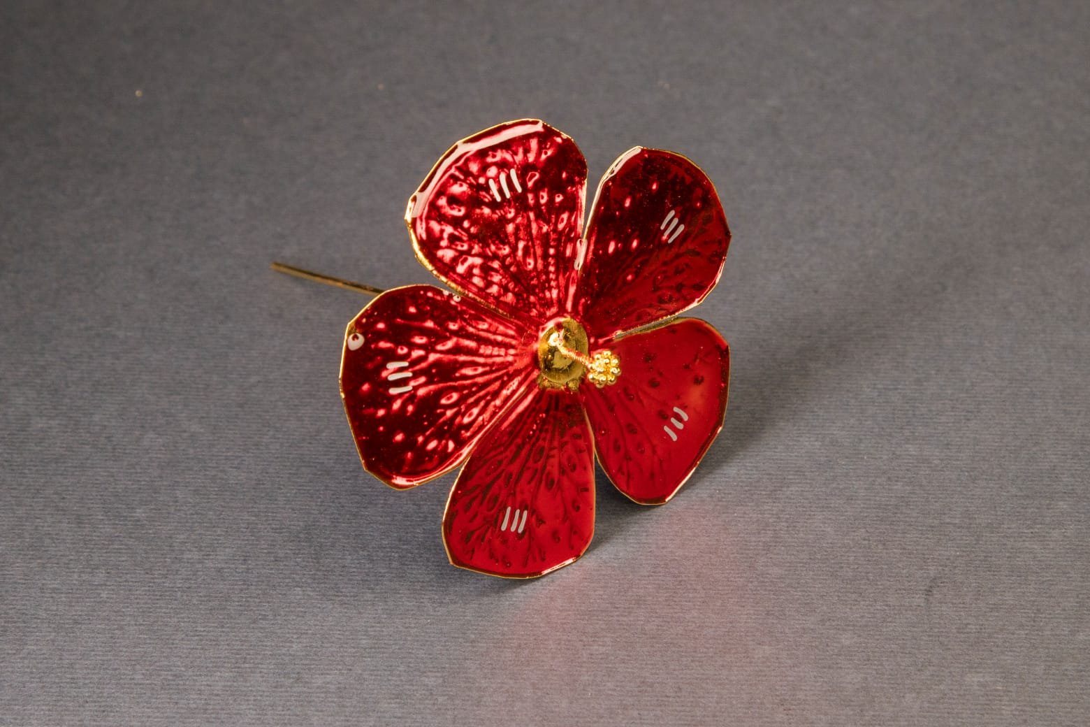 Gold Plated Jaswand Flower
