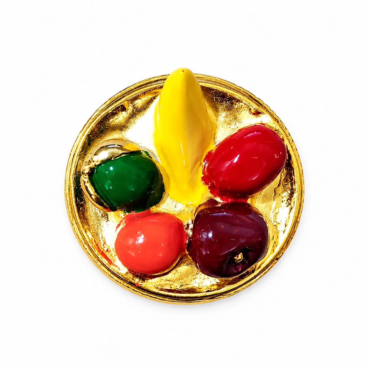 Gold Plated Fruit Dish