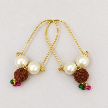 Gold Plated Rudraksha Bali large for 2 to 3 ft Ganesha Idol