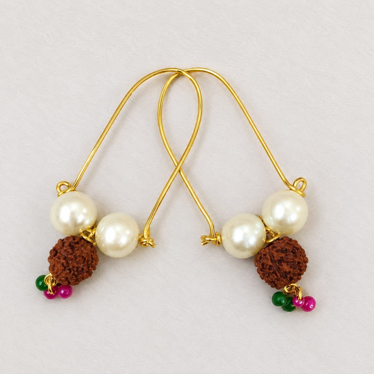 Gold Plated Rudraksha Bali large for 2 to 3 ft Ganesha Idol