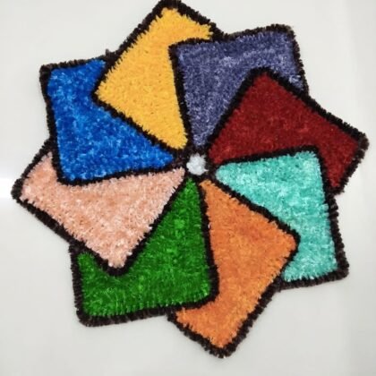 Woolen mat rangoli 17 X 17 Inch