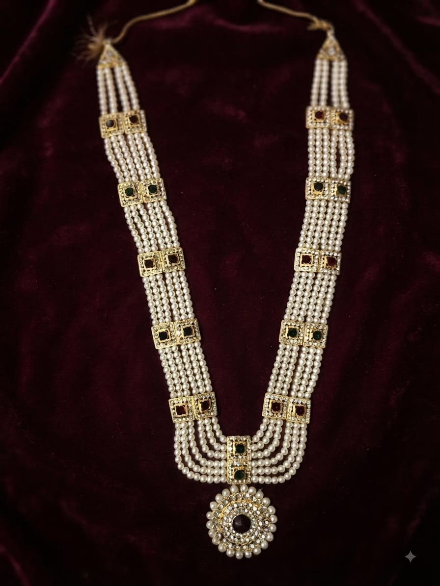 Ganesha Moti Kanthi 6lines 18 Inch
