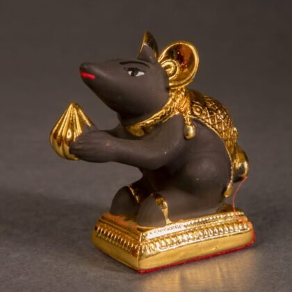 Gold Plated Black Mushak 1.5 Inch