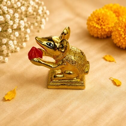 Gold Plated Light Gold Mushak 1.5 Inch