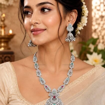 Fancy Multicolor Oxidized Long Necklace Collection