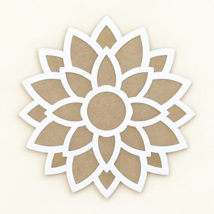 Wooden Diya Rangoli 12inch MDF Wooden Rangoli for Diwali Decoration 1