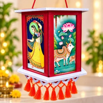 Shree Krishna |Wooden Foldable Aakash Kandil