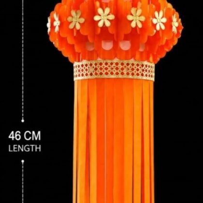 Traditional Diwali Lantern Small Orange Karanji