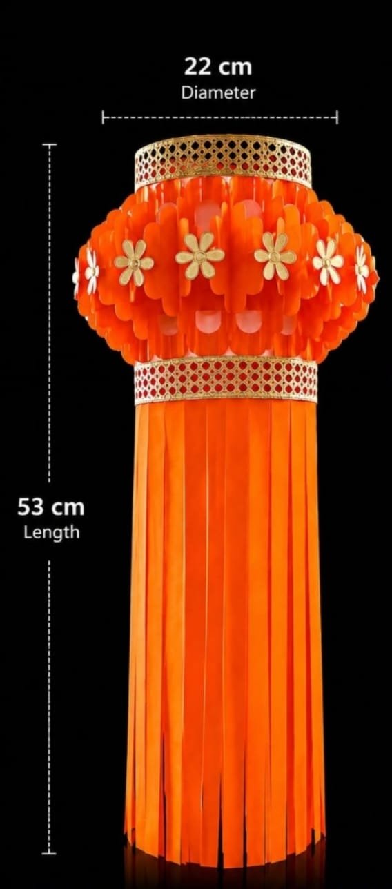 Traditional Medium Orange Karanji Latnern