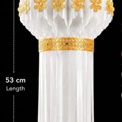 Traditional MID Pearl Karanji White Lantern