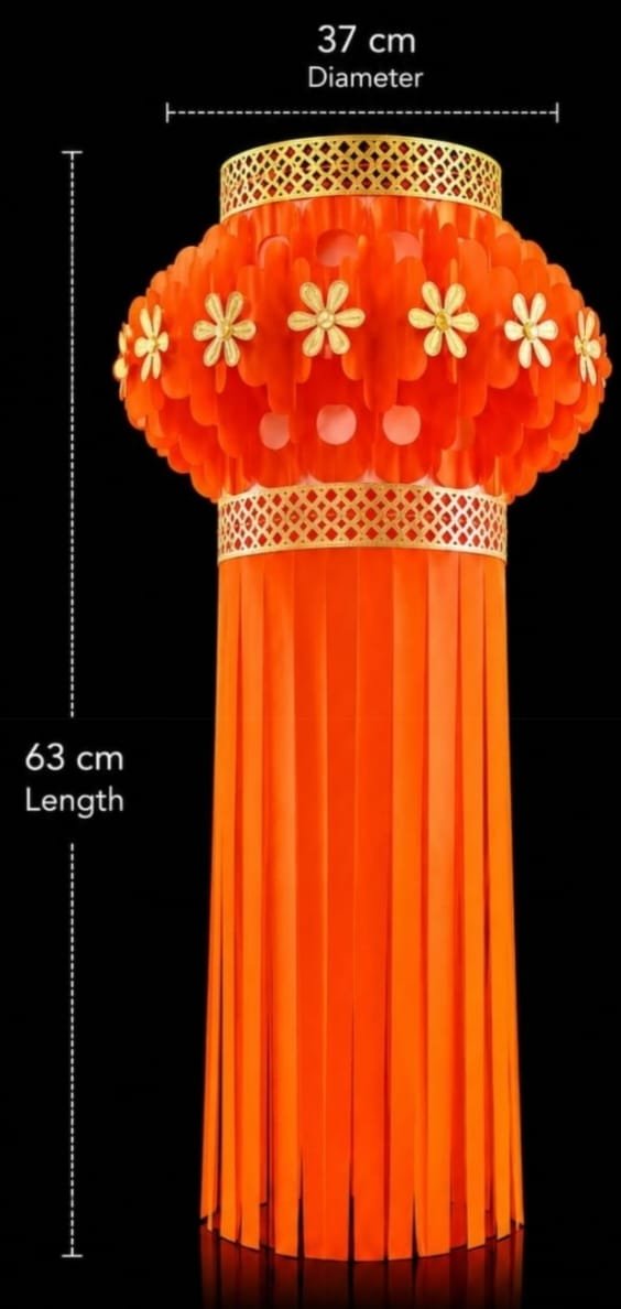 Traditional Big Orange Karanji Lantern