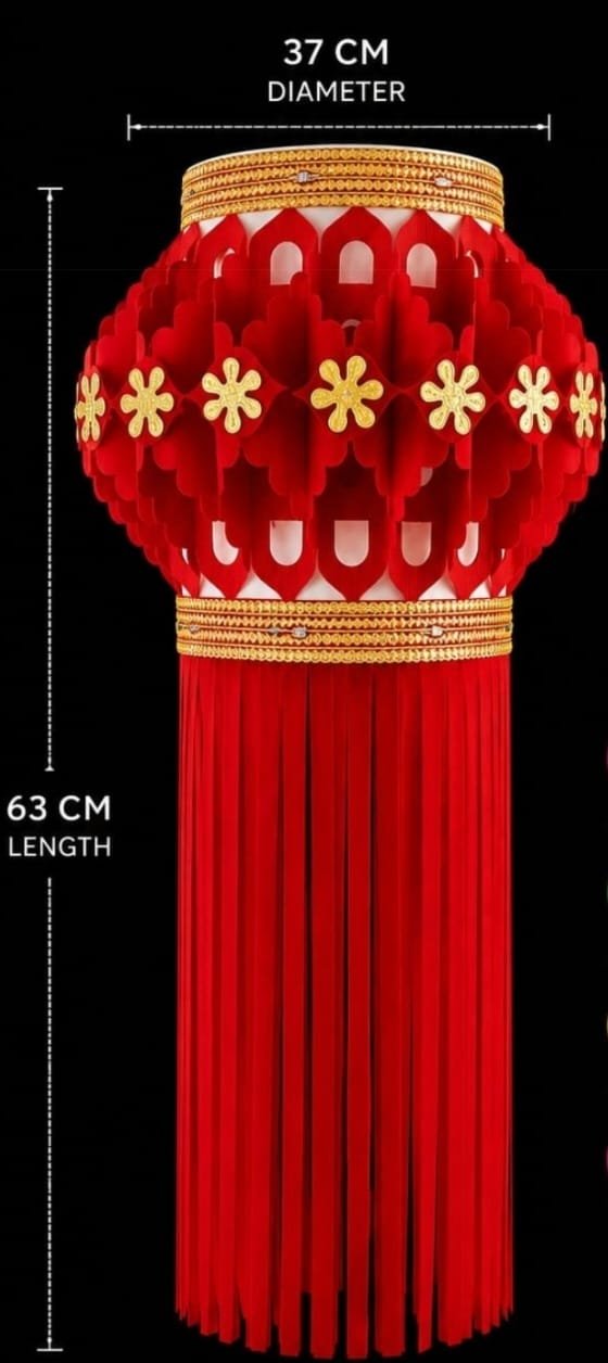 Traditional Big Velvet Karanji Lantern