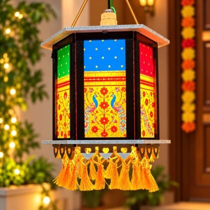 Eco Friendly MDF Paithani Aakash Kandil 9inch