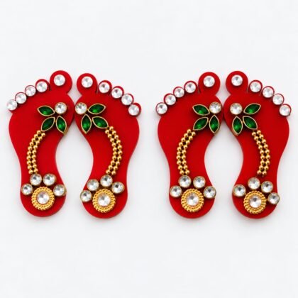 2 Pairs Decorative Laxmi Charan Paduka