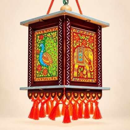 Indian Folk Art MDF Kandil 9Inch