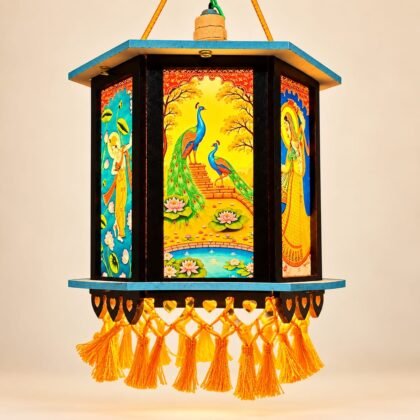 Madhubani Art MDF Kandil 9Inch