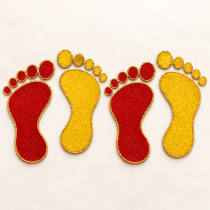 Laxmi Paul Ready to use Rangoli 9cm height pair